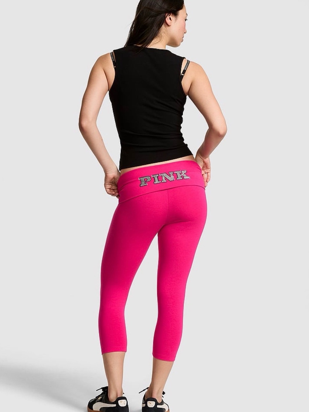 PINK
All-Day Cotton™ Foldover Capri Leggings